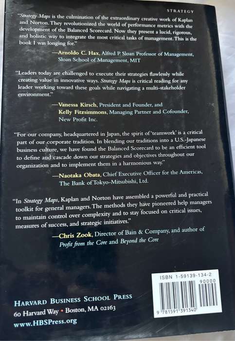 Strategy Maps Harvard Business Robert S Kaplan, David  P Norton Hardcover
