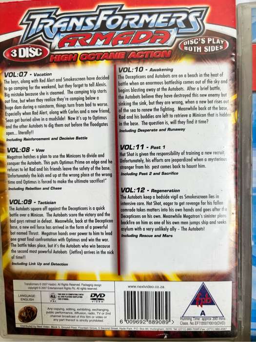 Transformers Armada Volumes 1, 2, 3, 4, 7, 8, 9, 10, 11, 12