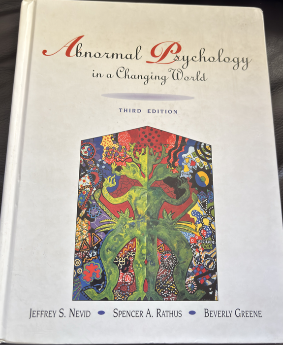 Abnormal Psychology in a Changing World 3rd Edition Jeffrey Nevis