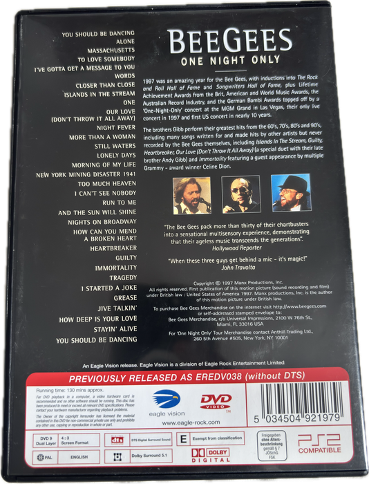 Two Music DVDs Pink Floyd & Bee Gees Collection