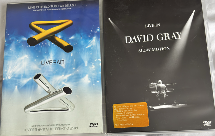 Music DVDs x 2 Mike Oldfield & David Gray Live