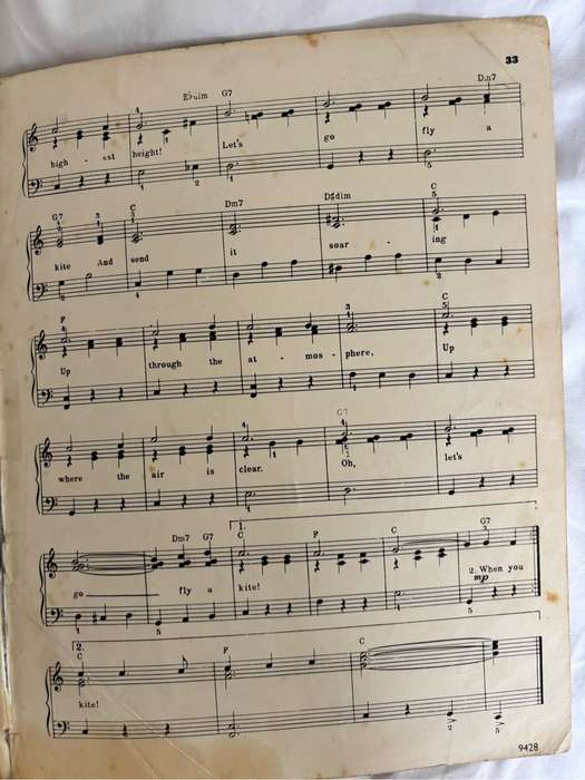 Mary Poppins x 1, Sound of Music x 3 Sheet Music Lot Original 1963/64
