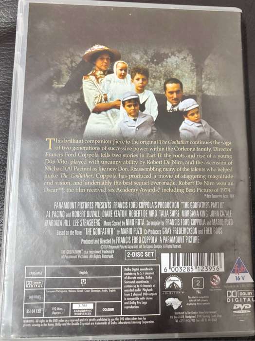 Movies x 4 DVDs Godfather part 2, English Patient, Gran Torino & Darkest Hour