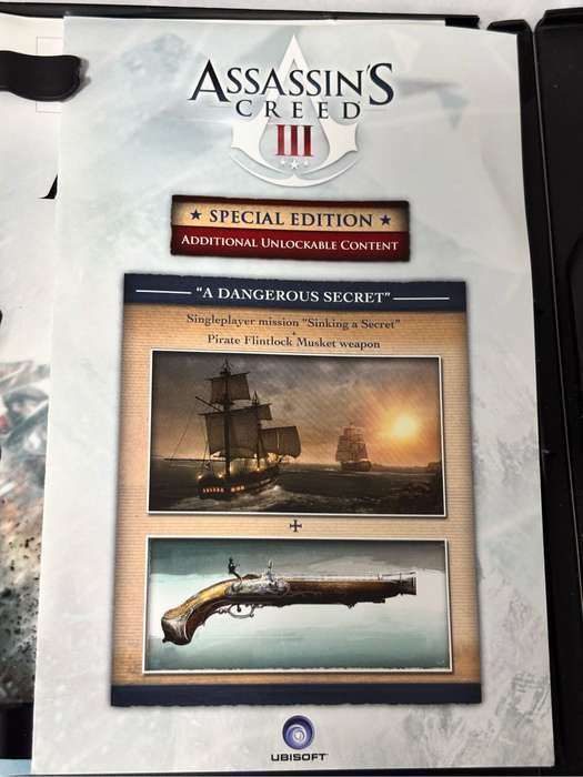 PC DVD ROM Assassins Creed Two Games Revelations, Creed 3 both special editions two disks each