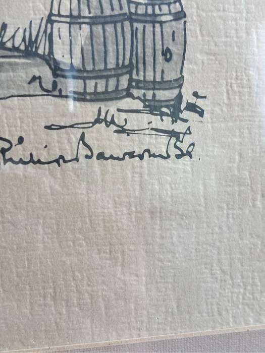Philip Bawcombe Print Schoongezicht Wine Cellars signed 50cm x 60cn with Frame