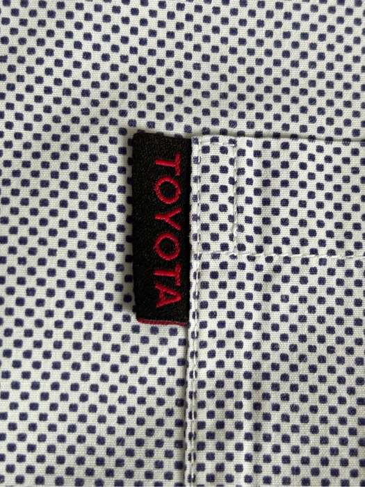 Set of 3 ,Long Sleeve Shirt Men Size L Blue Pattern Toyota Gear Corporate Attire Rare