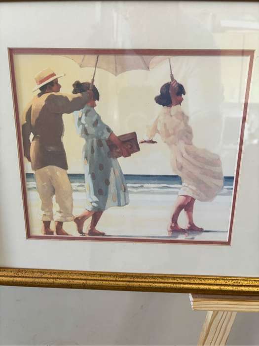 Jack Vettriano Trio Art Prints in Single Frame 37cm x 97cm