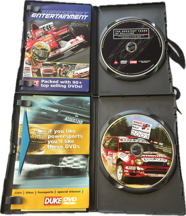 Motor Sports DVD x 2 British Rally Championship 2003 & Greatest Years of Rallying 1970s