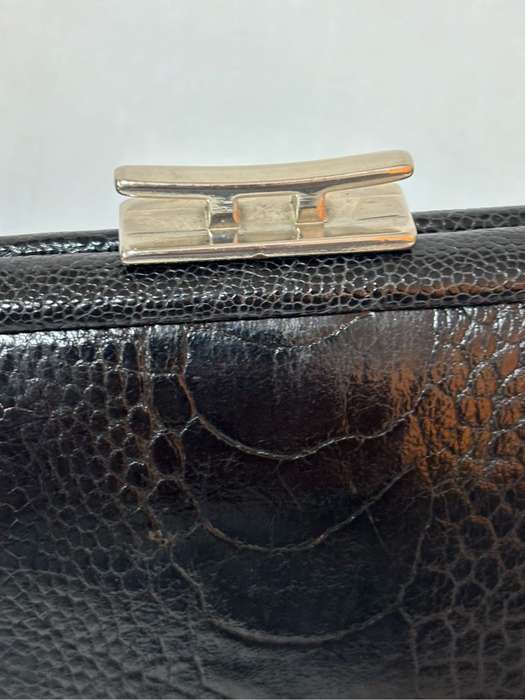Crocodile Clutch Bag Cape Cobra Vintage Genuine Leather Vintage Good Condition