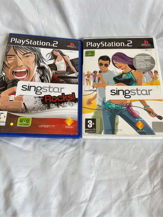 Play Station 2 Combo Singstar and Singstar Rocks Both with manual
