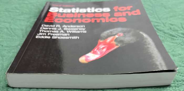 Statistics for Business and Economics 3rd Edition by David R Anderson, Dennis J Sweeney