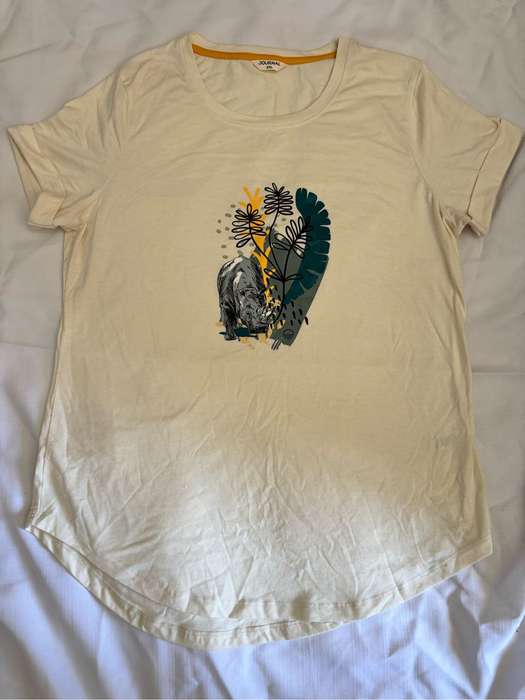 Journal T-shirt size 2xL beige with print Womens