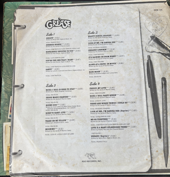Grease Original Soundtrack double LP 1978