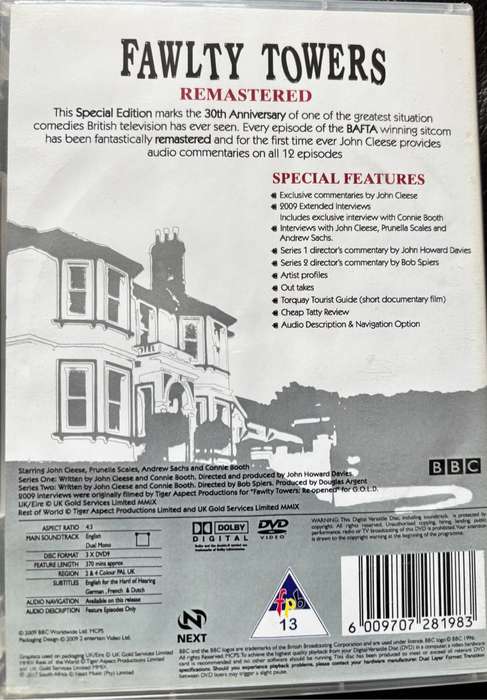 Television Series x2 Faulty Towers Complete & iQ 1st Series BBC