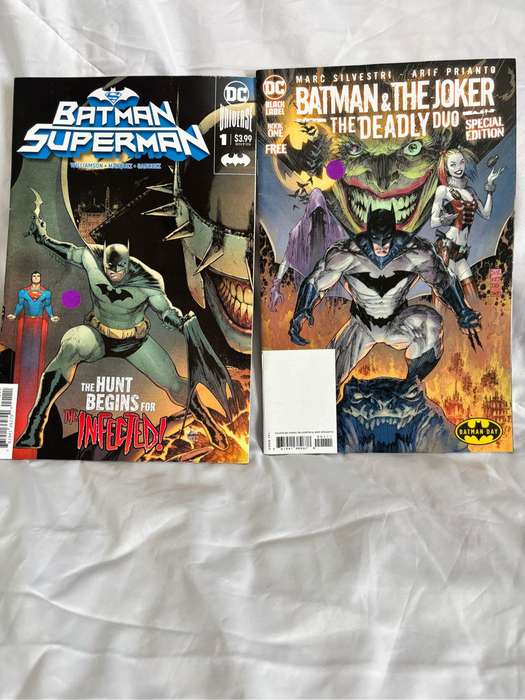 Two Comics Batman Superman the hunt begin for the infected, Batman & the Joker the Deadly Duo