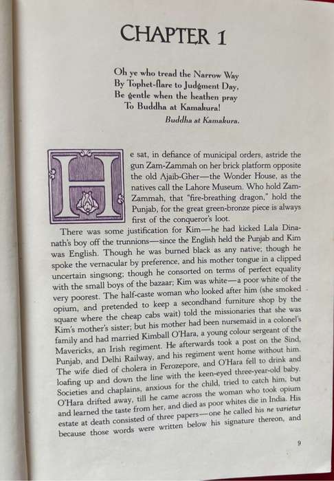 Rare Collectable Book Kim by Rudyard Kipling 1994 Hardcover