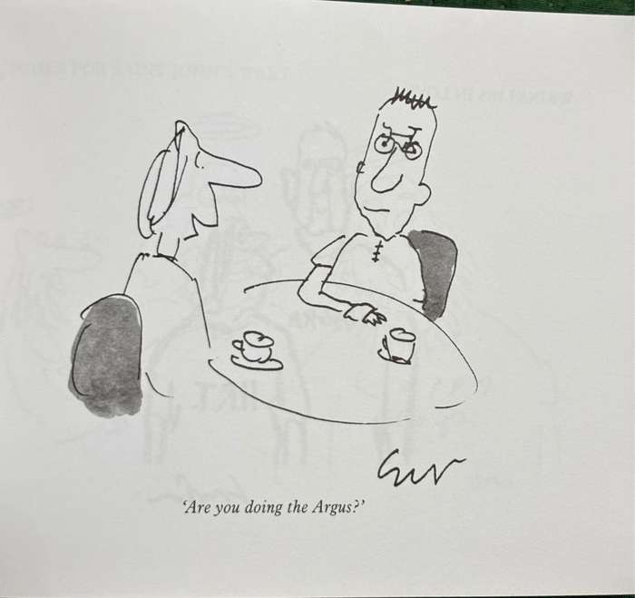 Waiting for Gateau Cartoons and Drawings by Gus Ferguson