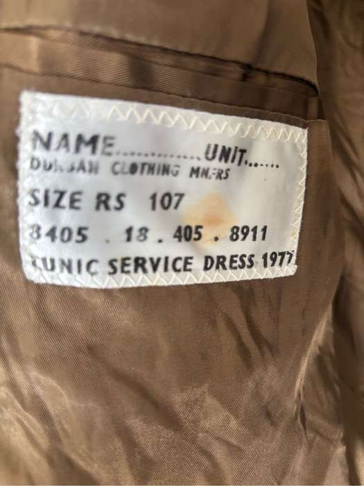 SANDF Blazer Jacket Army Issue 1977 Uniform