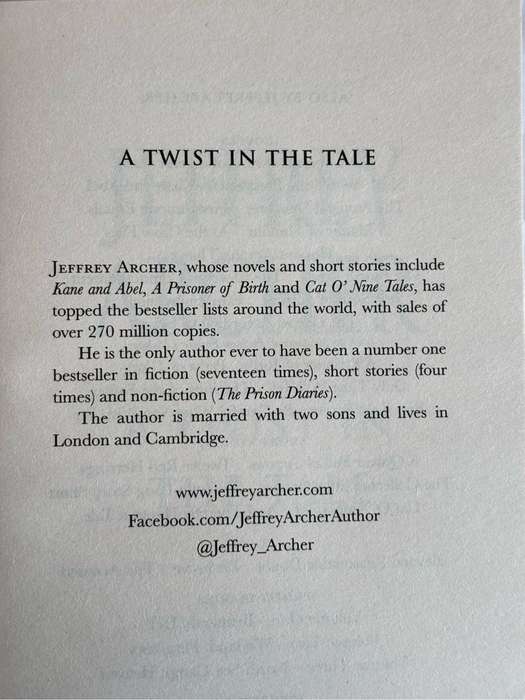 Jeffrey Archer Three Books Lot
