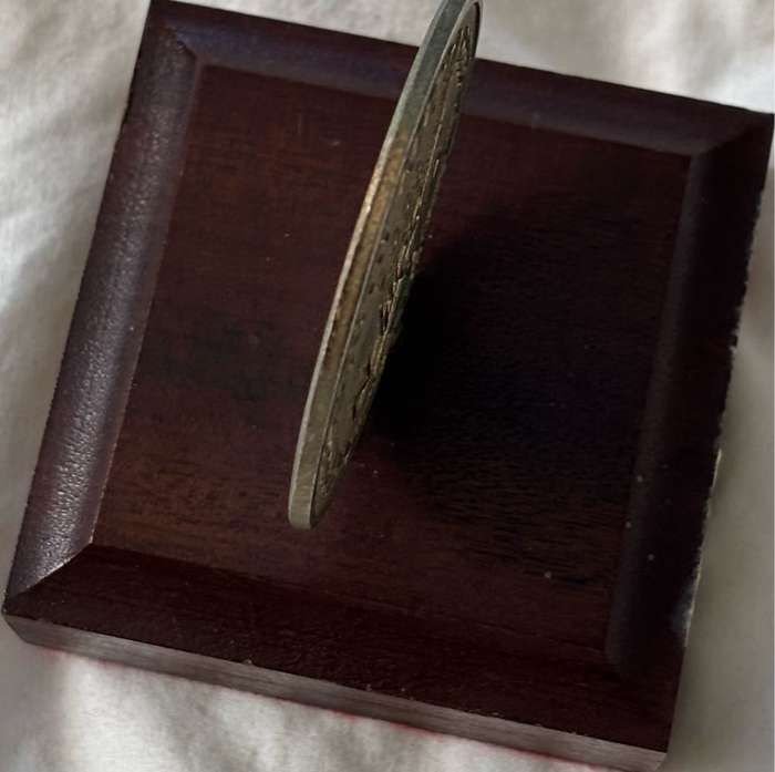 Medal Metal 1996 South Africa New Zealand NICA on solid wood