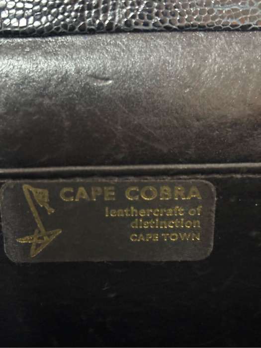 Crocodile Clutch Bag Cape Cobra Vintage Genuine Leather Vintage Good Condition