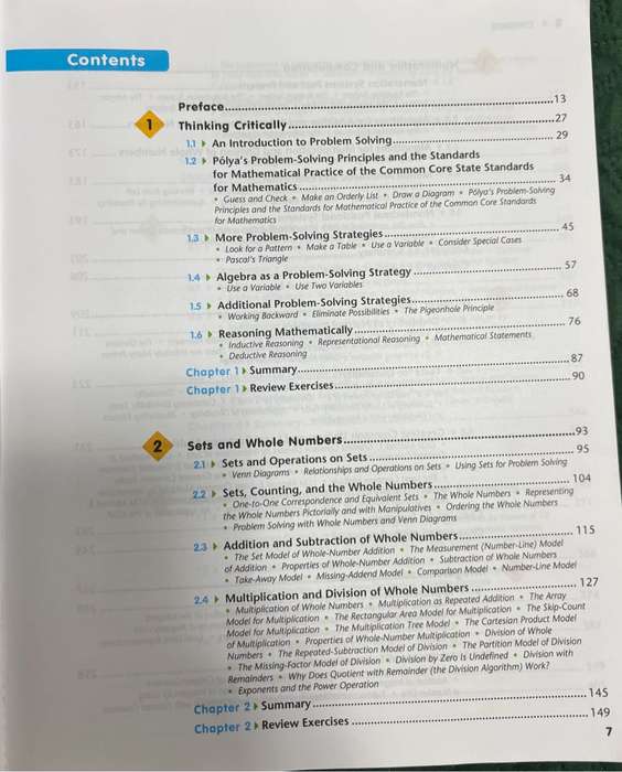 Mathematical Reasoning for Elementary Teachers 7th Edition Calvin T Long, Duane W DeTemple