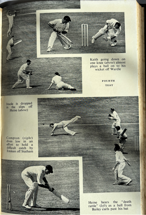 Old 1st Edition Cricket England vs South Africa 1955 Signed Bruce Harris