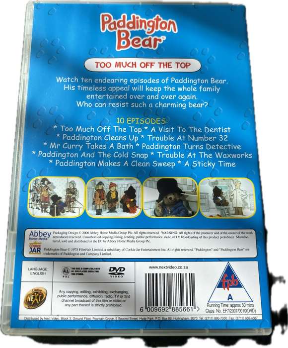 Paddington Bear 3 DVD Box Set Collectable Rare