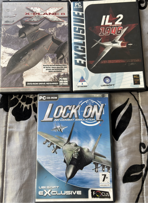 PC Flight Aviation Games X-Plane8, IL 2 1946 & Lock On Air Combat