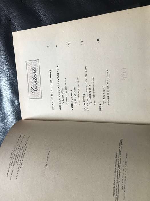 Reader's Digest Condensed Books: The Hand of Mary Constable / Naked Came I / Gold Fever / Nerve Hard