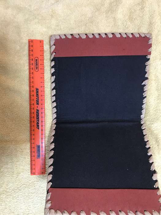 Book cover handmade orange with rhino front cover