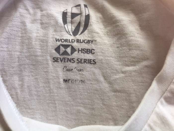 World Rugby HDBC Sevens Series Cape Town size Medium White long sleeve