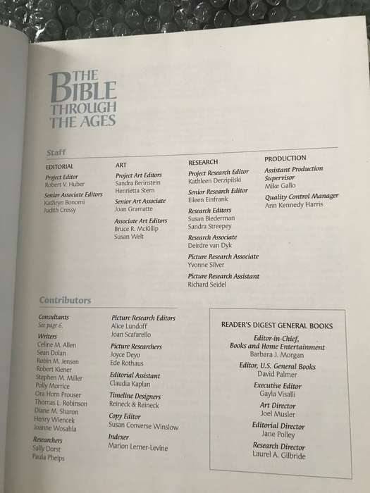 The Bible Through the Ages by Reader's Digest Editors (Hardcover)