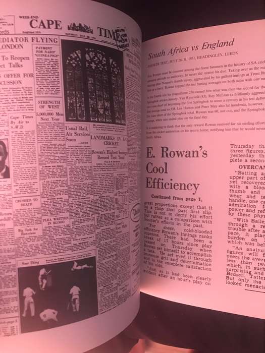 Great Springbok cricket tests 100 years of headlines a cricket centenary scrapbook