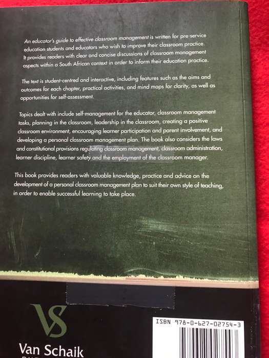 An Educator's Guide to Effective Classroom Management   By: Coetzee, S.A.
