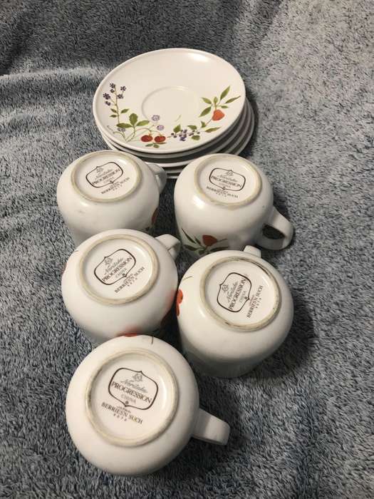 Noritake Progression Berries Such 9070 cups and sauces x5