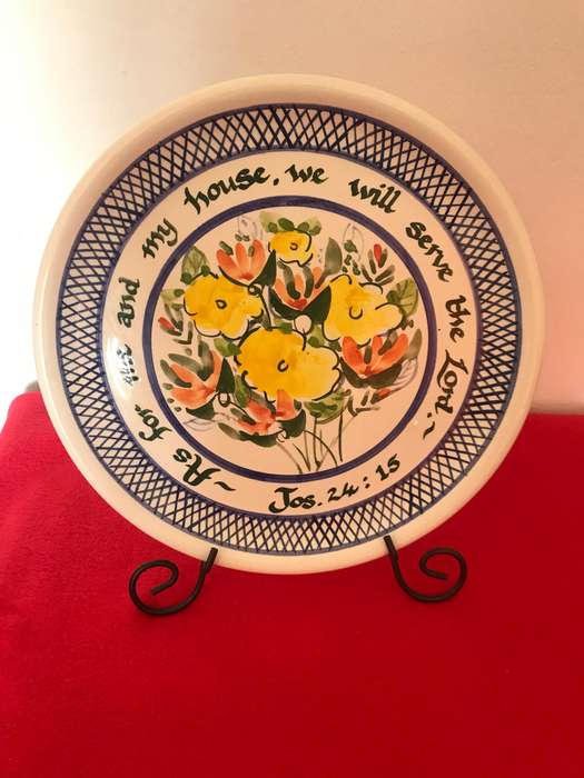 Christian Plate with Bible Scripture