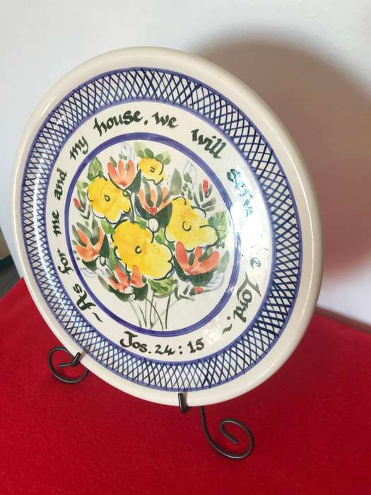 Christian Plate with Bible Scripture