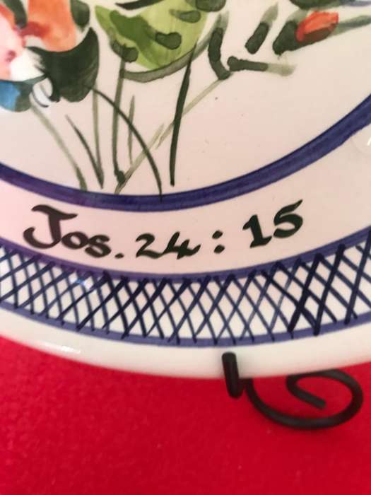 Christian Plate with Bible Scripture