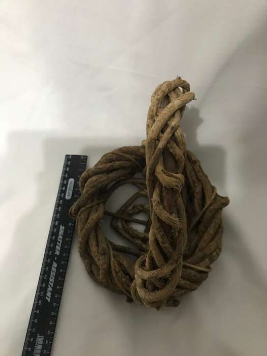 RUSTIC WOVEN TWIG WOOD BASKET