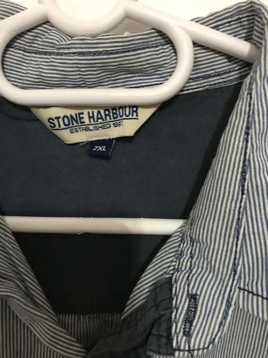 Stone Habour shirt 2 XL short sleeve blue stripe
