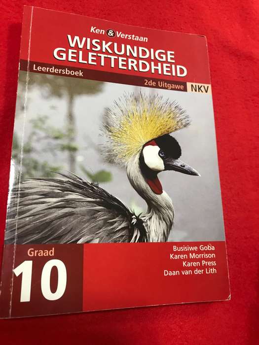 Graad 10  Wiskundige Geletterdheid Ken & Verstaan 2de uitgawe NKV