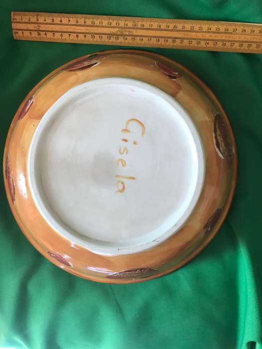 Hand painted apples  and cherries  Salad Bowl