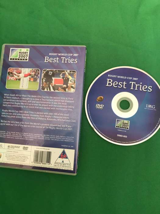 2 RUGBY WORLD CUP DVD's - Greatest Moments + Best Tries 2007