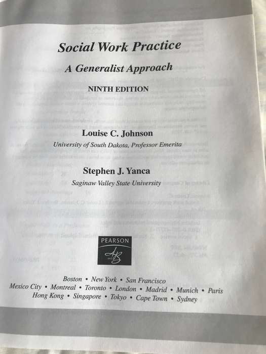 Social Work Practice A Generalist Approach 9th edition Louis C. Johnson Stephen J.Yanca