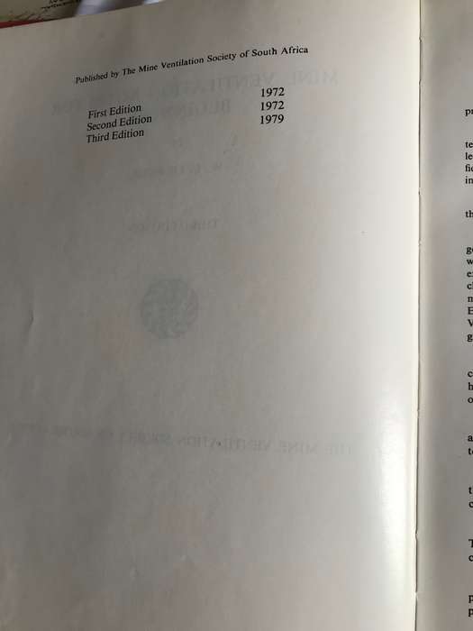 Mine Ventilation Notes for Beginners 3rd edition 1979 W.L. Le Roux