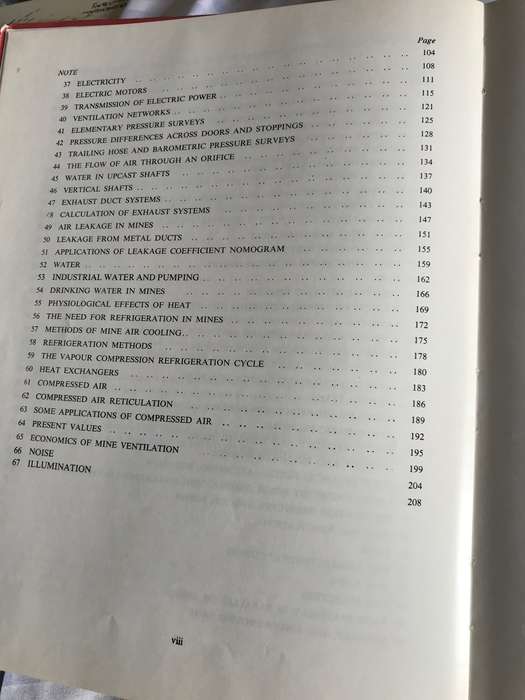 Mine Ventilation Notes for Beginners 3rd edition 1979 W.L. Le Roux