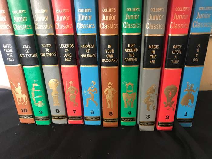 Collier's Junior Classics 1962 Series Complete Book 1-10 Bundle Hardcover