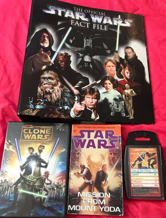 Star Wars Fact File 1,2&3 + Book Mission from Mount Yoda + Top Trumps 29 Cards + Clone Wars DVD