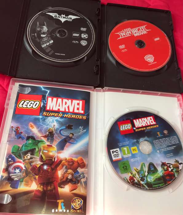 Lego PC DVD Marvel Super Heroes + Movies Batman and Ninjago